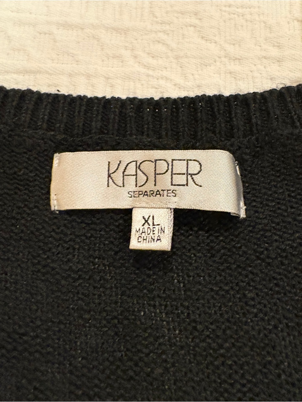 Kasper Black Knit vest Top